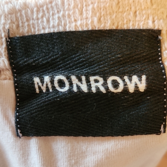 Monrow Off-White Knit mini Shirt Cotton Poly Blend  Size XS - Picture 2 of 6